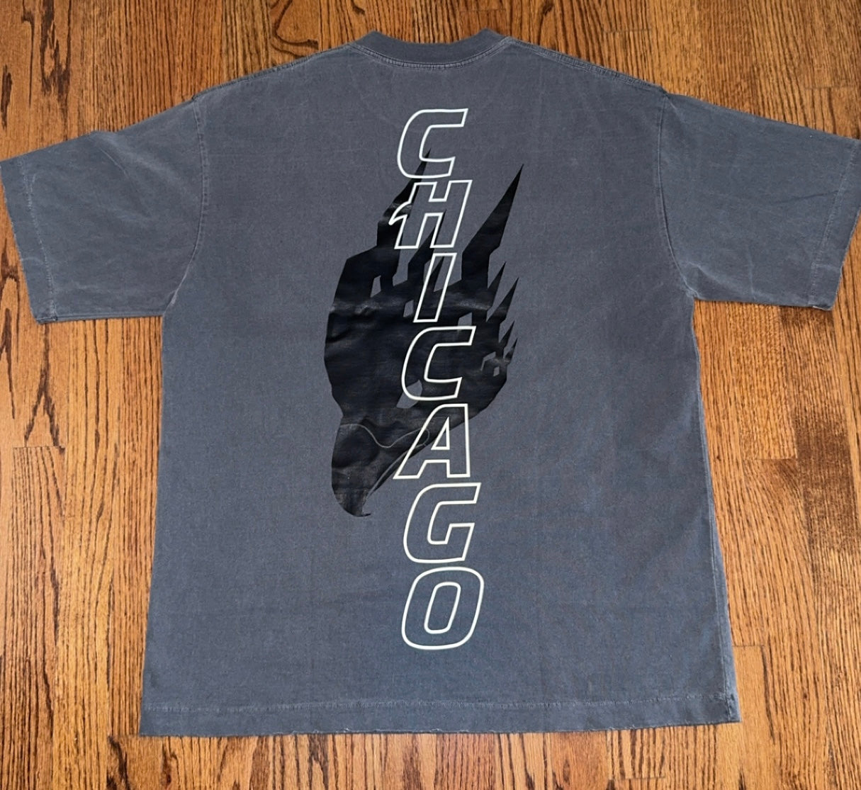 Oversized Black Chicago Heavy Weight Shirt