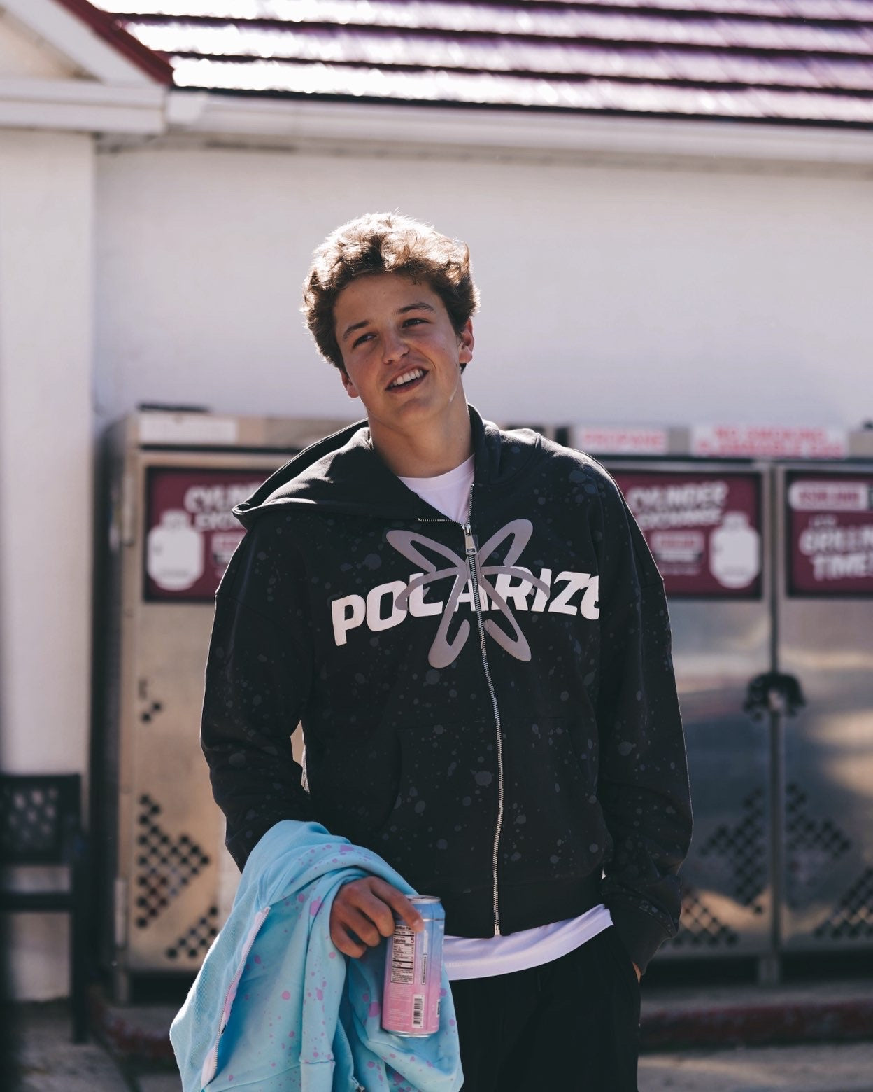 Black “Charcoal” Zip up Polarize Hoodie